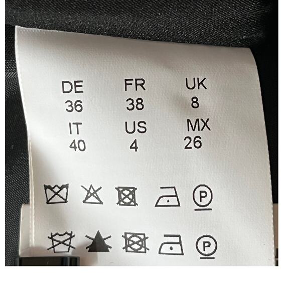 BOSS Hugo Boss skirt Vilea tropical stretch wool pencil black size 4 - Picture 6 of 6